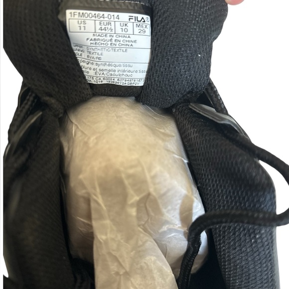 Fila Men's Black and White Sneakers - Picture 3 of 4